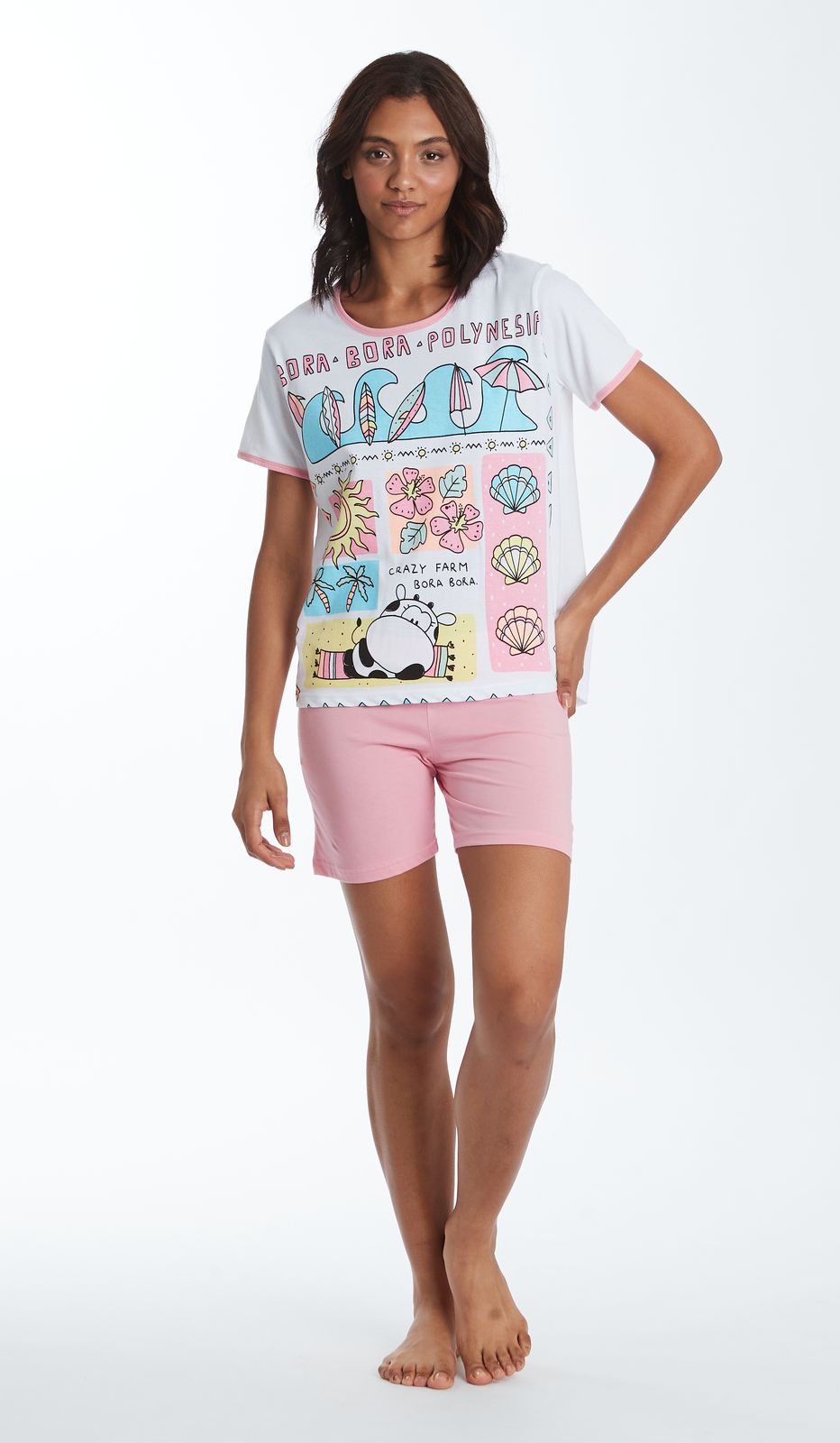 Pigiama Girocollo MM Crazy Shirt Donna: 100% Cotone, Sfoggia Audacia nei Tuoi Sogni!