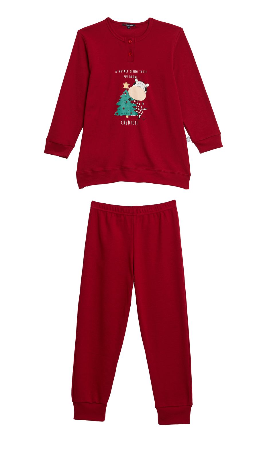 Pigiama maxi baby Natale in morbido cotone per notti festive e dolci sogni durante le celebrazioni natalizie