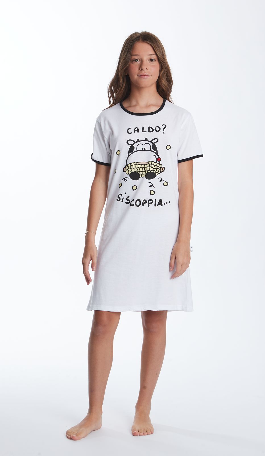 Maxi Maglia Kid "Crazy Shirt" per Ragazze: 100% Cotone, Un'Esplosione di Stile e Divertimento!